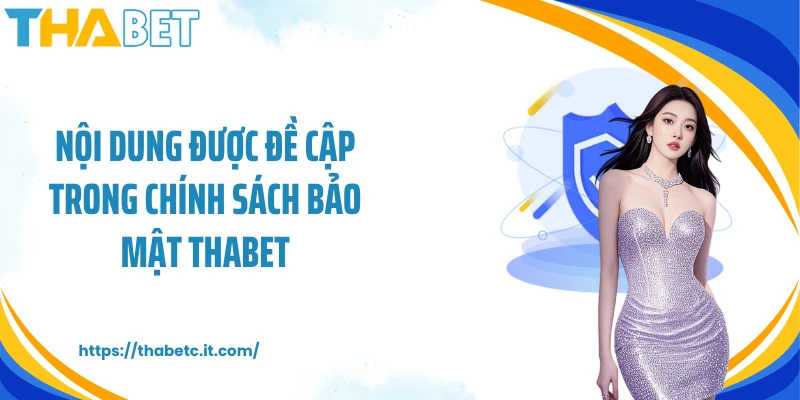 Nội dung được đề cập trong chính sách bảo mật Thabet